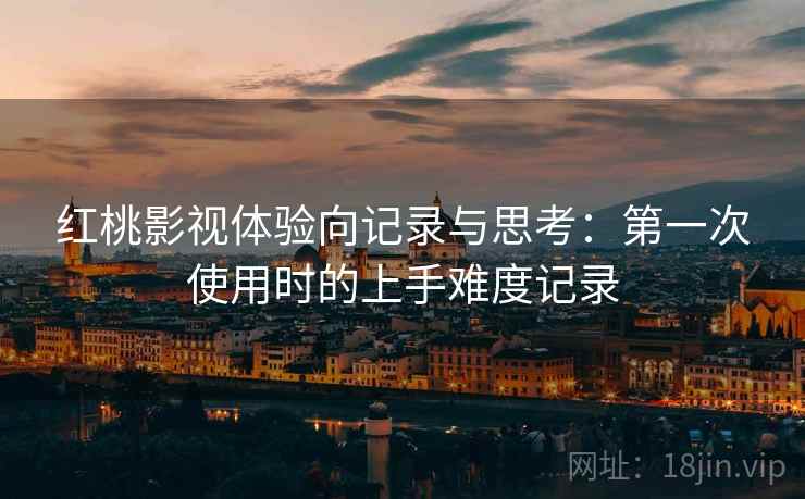 红桃影视体验向记录与思考：第一次使用时的上手难度记录