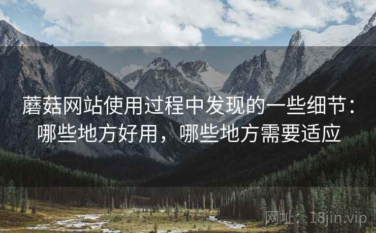蘑菇网站使用过程中发现的一些细节:哪些地方好用,哪些地方需要适应 蘑菇网站使用过程中发现的一些细节:哪些地方好用,哪些地方需要适应