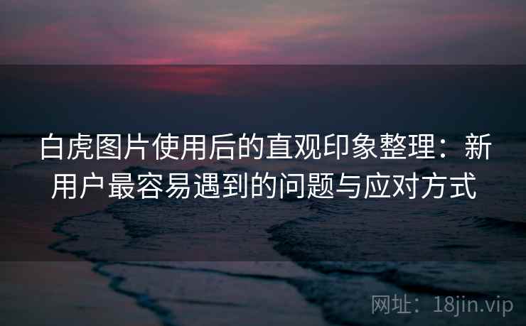 白虎图片使用后的直观印象整理:新用户最容易遇到的问题与应对方式 白虎图片使用后的直观印象整理:新用户最容易遇到的问题与应对方式